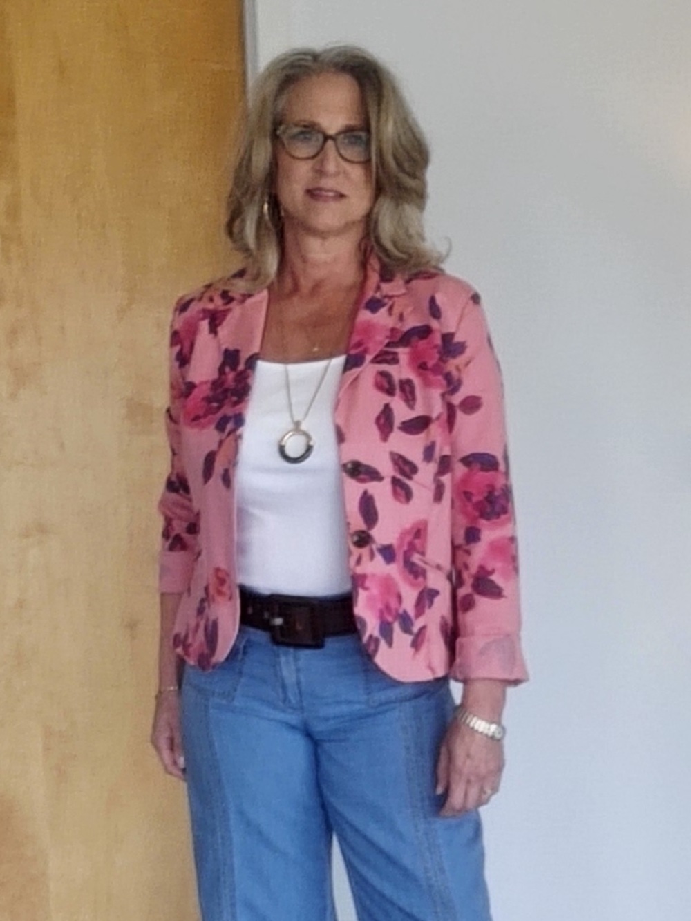 Cabi Floral Pink Blazer Jacket